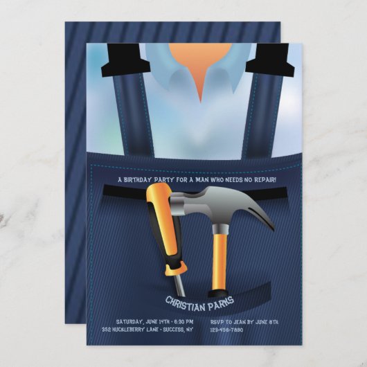 Invitation de bricoleur (Devant / Derrière)