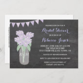 Invitation de BridalShower de pot de maçon (Devant / Derrière)