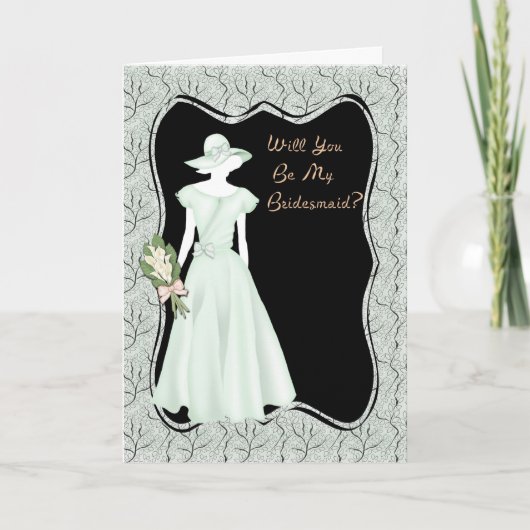 Invitation de Bridesmaid Green (Devant)