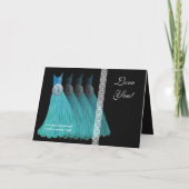 Invitation de Bridesmaid - Turquoise Blue Gowns (Dos)