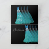Invitation de Bridesmaid - Turquoise Blue Gowns (Intérieur)