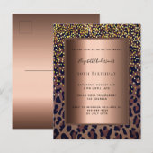 Invitation de bronze motif de la fête d'anniversai (Devant / Derrière)