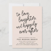 Invitation de brunch après mariage Happily Ever Af (Devant)