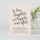 Invitation de brunch après mariage Happily Ever Af (Debout devant)