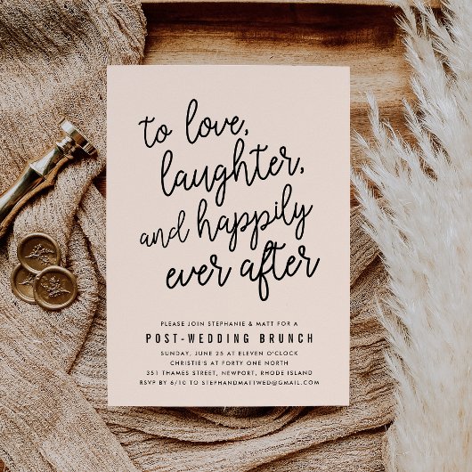 Invitation de brunch après mariage Happily Ever Af