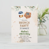 Invitation de brunch au café gaufres (Debout devant)