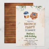 Invitation de brunch au café gaufres (Devant / Derrière)