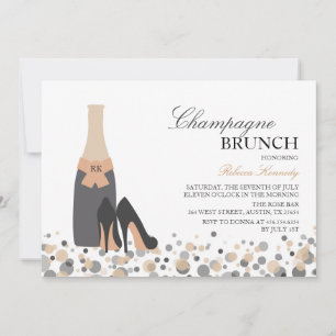 Invitation de brunch au champagne pour une baby sh
