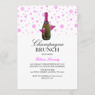Invitation de brunch au champagne pour une baby sh