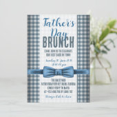 Invitation de brunch avec nœud papillon bleu pour (Debout devant)