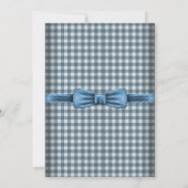 Invitation de brunch avec nœud papillon bleu pour (Dos)
