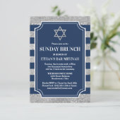 Invitation de brunch Bar Mitzvah étoile de David g (Debout devant)