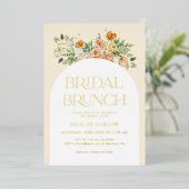 Invitation de brunch bohème florale en feuille d'o (Debout devant)