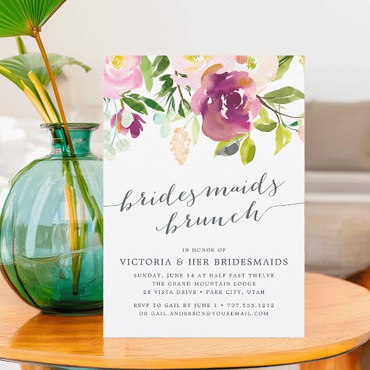 Invitation de Brunch Bridesmaitres en flamme