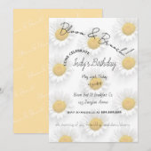 Invitation de brunch d'anniversaire Daisy (Devant / Derrière)