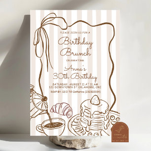 Invitation de brunch d'anniversaire fantaisiste po