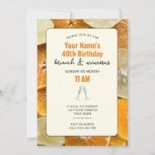 Invitation de brunch d'anniversaire Mimosa Citrus (Devant)