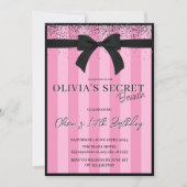 Invitation de brunch d'anniversaire secret chut (Devant)