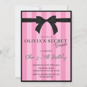 Invitation de brunch d'anniversaire secret chut (Devant)