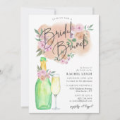 Invitation de Brunch de Champagne de la Mariée Flo (Devant)