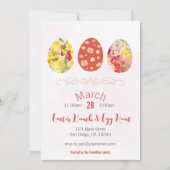 Invitation de Brunch de fête de chasse aux oeufs d (Devant)