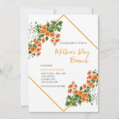 Invitation de brunch de fête des mères florale ora (Devant)
