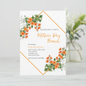 Invitation de brunch de fête des mères florale ora (Debout devant)