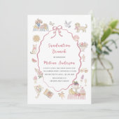 Invitation de brunch de graduation de fleur sauvag (Debout devant)
