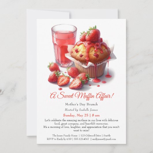 Invitation de brunch de la fête des mères - Affair (Devant)