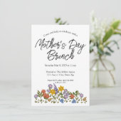 Invitation de brunch de la Fête des Mères avec fle (Debout devant)