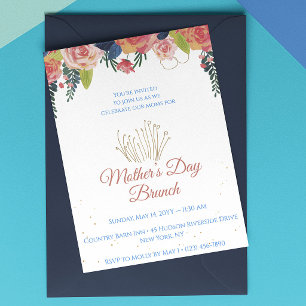 Invitation de brunch de la fête des mères Floral N