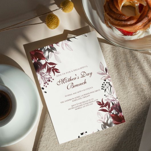 Invitation de Brunch de la Fête des Mères moderne 