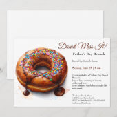 Invitation de brunch de la Fête des Pères - Donuts (Devant / Derrière)