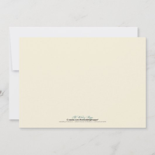 Invitation de Brunch de la mariée et de la servant (Dos)