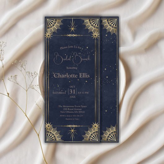 Invitation de Brunch de la nuptiale bleu de la Mar