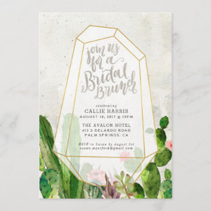 Invitation de Brunch de la nuptiale Succulente du