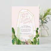 Invitation de brunch de la nuptiale Succulente du (Debout devant)