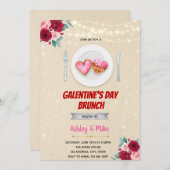 Invitation de Brunch de la Saint-Galentin (Devant / Derrière)