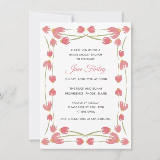 Invitation de brunch de marguerites de ressort (Devant)