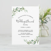 Invitation de brunch de mariage à la branche d'oli (Debout devant)