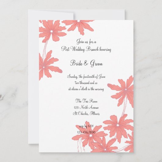 Invitation de brunch de mariage après la cérémonie (Devant)