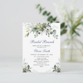 Invitation de brunch de mariage aquarelle eucalypt (Debout devant)