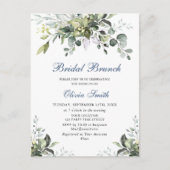 Invitation de brunch de mariage aquarelle eucalypt (Devant)
