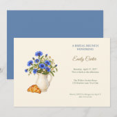 Invitation de brunch de mariage au Bleuet (Devant / Derrière)