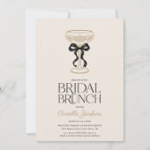 Invitation de brunch de mariage au champagne (Devant)