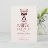 Invitation de brunch de mariage au ruban de Bourgo (Debout devant)