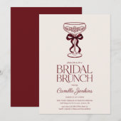 Invitation de brunch de mariage au ruban de Bourgo (Devant / Derrière)