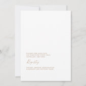 Invitation de brunch de mariage aux fleurs blanche (Dos)