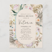 Invitation de brunch de mariage bohème avec fleurs (Devant)
