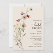 Invitation de brunch de mariage bohème floral (Devant)